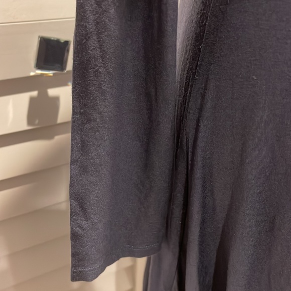 Ronen Chen Basix Dusty Slate Blue Dress with front detail and long sleeve - Picture 5 of 12